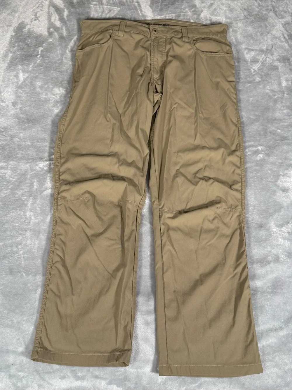 Origin Nyloc Pants Mens 36R (Fits 36x29) Stretch Hiking Made In USA Brown
